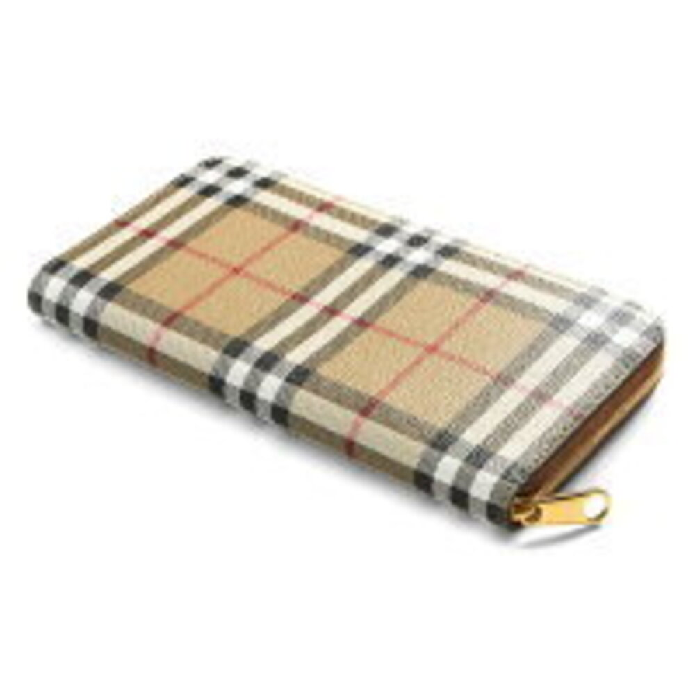 Burberry Briar Elmore Wallet Beige Long Check Brown - Picture 5 of 5
